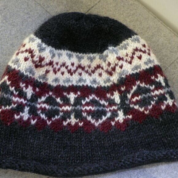 Made In NEPAL Lined Beanie Woolie Tocque Hat (fully lined) Size M - Picture 1 of 2